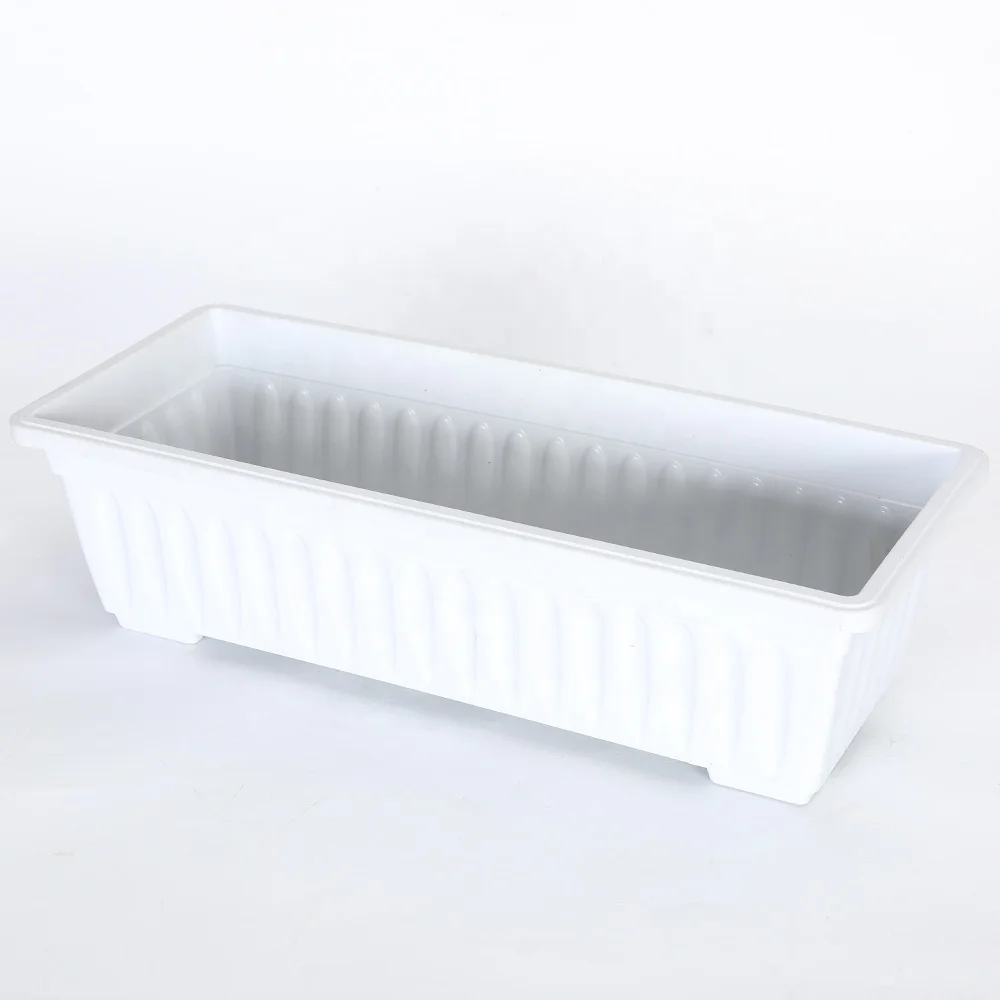 Cheap rectangular plastic flower pot PP resin rectangle planter