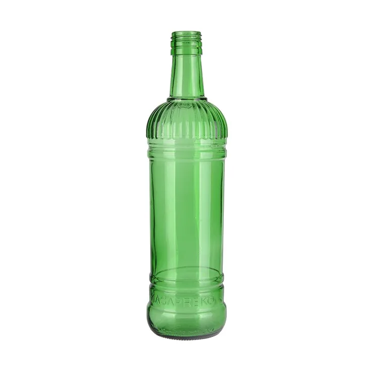 Gin Whiskey Vodka Spirits Rum Glass Bottle Green Super Flint Customized 500ml 750ml Rum Glass Bottle with Cork