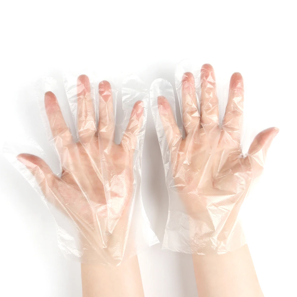 Cheap Multipurpose Disposable Clear Kraft Paper Individually WrappedTransparent HDPE Kitchen Food Grade Plastic PE Gloves