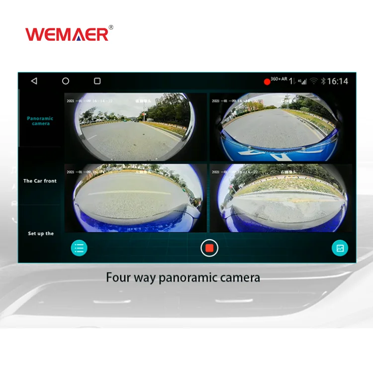 Wemaer 4+64G 9 Inch DPS Carplay 360 Degree Car Camera HD Multipurpose Media Radio Car Navigation 3D Android DVD Player