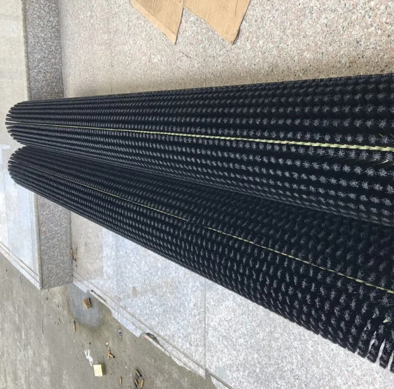 PP bristle black conveyor brush roller
