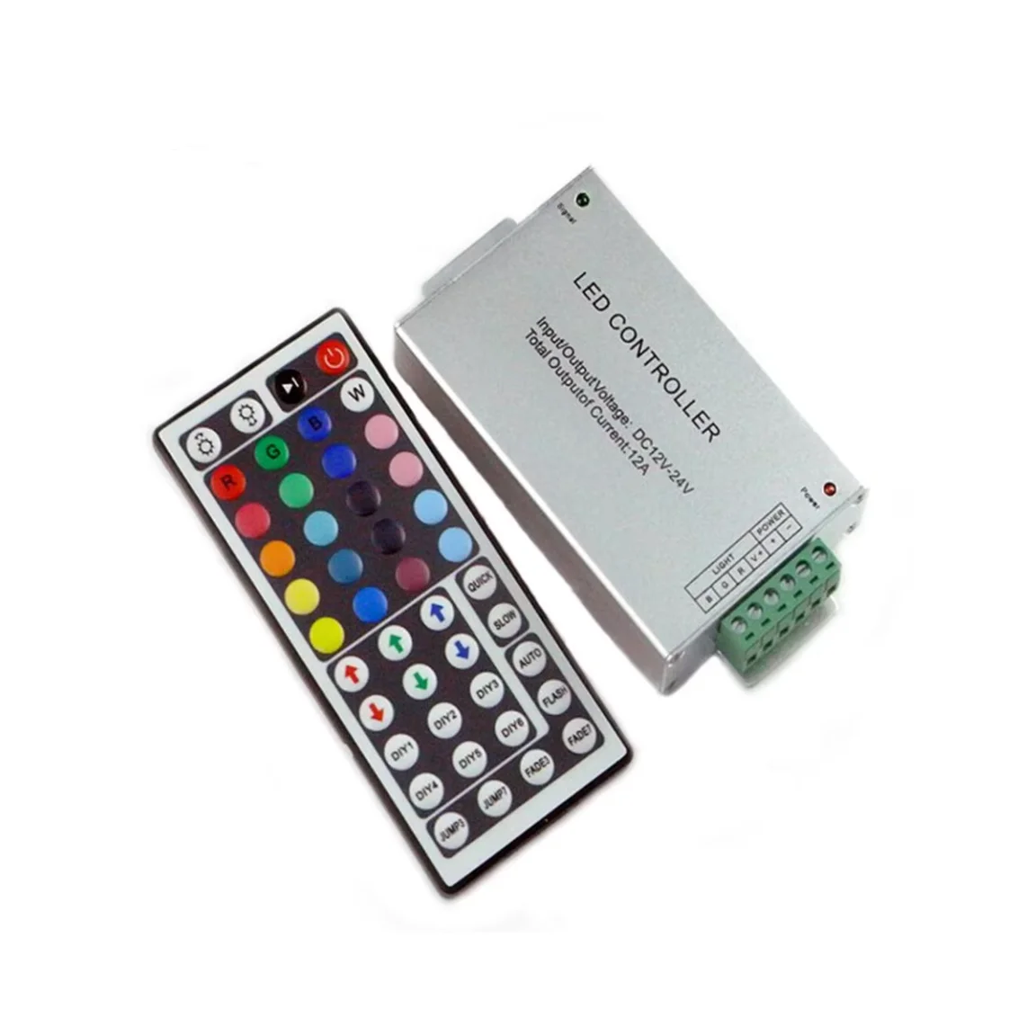 Feican IR 44 Keys RGB LED Remote DC12-24V Controller with Aluminum Shell for led strip light