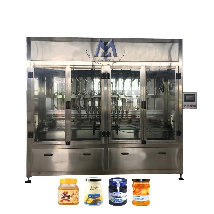 Automatic Linear Food Fruit Jam Preserves Filling Machine for Marmalade Bottling Equipment