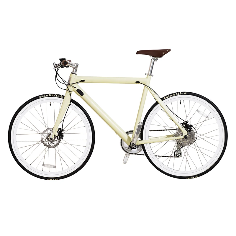 China Alloy Electric Race Bike Flat Handlebar Hidden Lithium Battery 36V 5.2Ah Racing Road E-Bicycle 700C For Sale