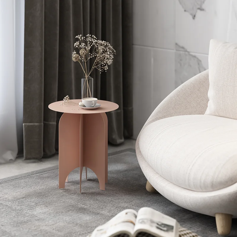 2021 New round table metal coffee table for bedroom