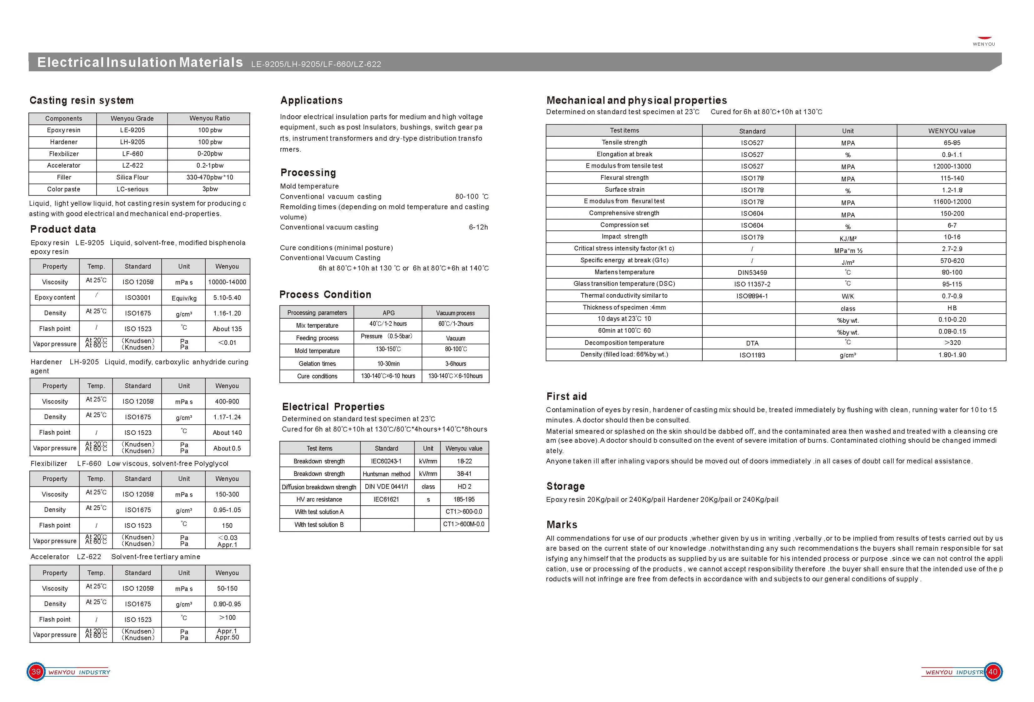 9205 Huntsman grade two components clear epoxy resin and hardener for insulator and transformer