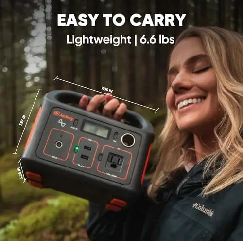 Portable Power Station 240Wh Backup Lithium Battery, 110V/200W Pure Sine Wave AC Outlet, Camping Travel Hunting Emergency Power