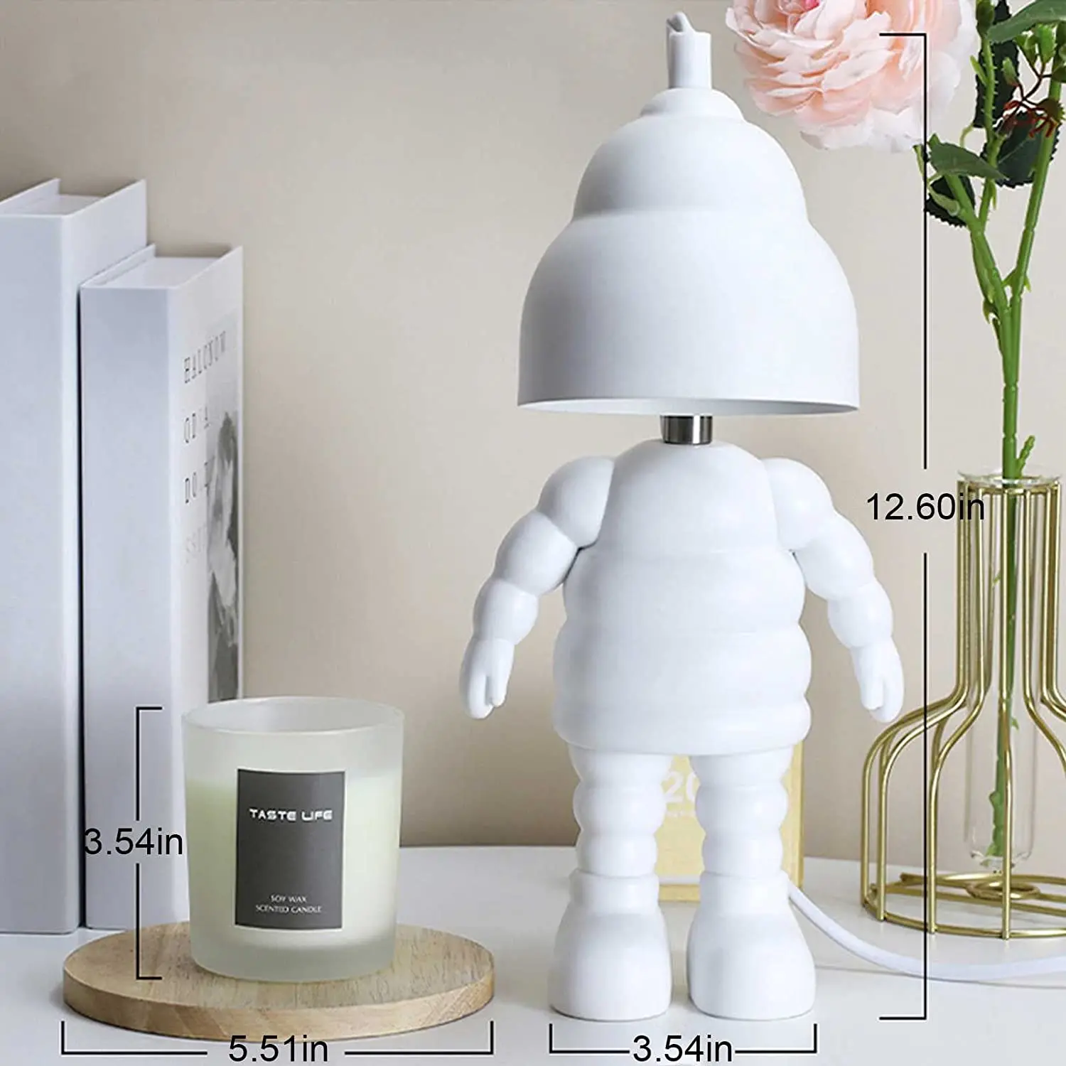 Dimmable Night Light Candle Warmer Robot Electronic Melting Lamps Home Office Bedroom Living Room UK Plug
