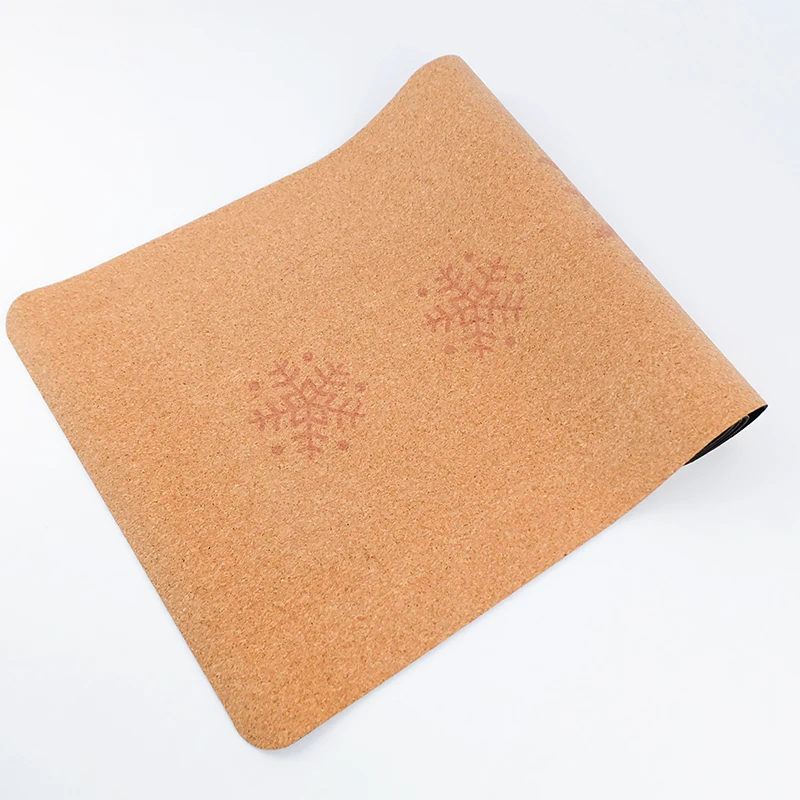 High quality  pollution-free exercise gym floor mat for slimming natural rubber cork yoga mat