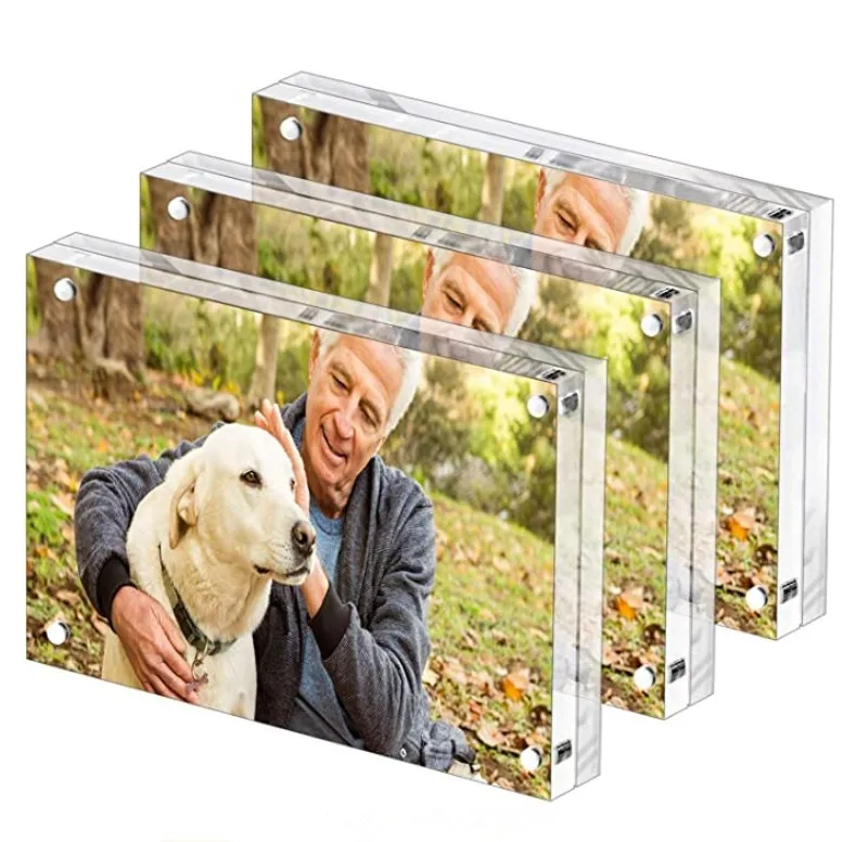 4x6 transparent acrylic photo frame magnetic frame