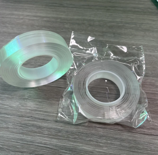 Reusable Polyurethane Gel Sheet Nano Tape Die Cut Double Self Adhesive PU Sticky Pads 0.5mm To 2mm