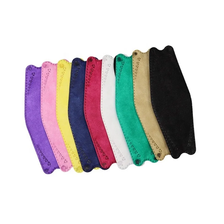 Логотип и цвет по заказу клиента 4 одноразовая медицинская маска с тремя складками в Корейском стиле для взрослых Защитная KF94 маска