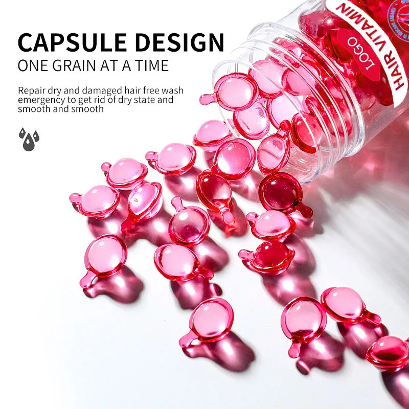 Hot Selling Custom Logo Hair Treatment Serum Hair Care Capsules Essential Oil