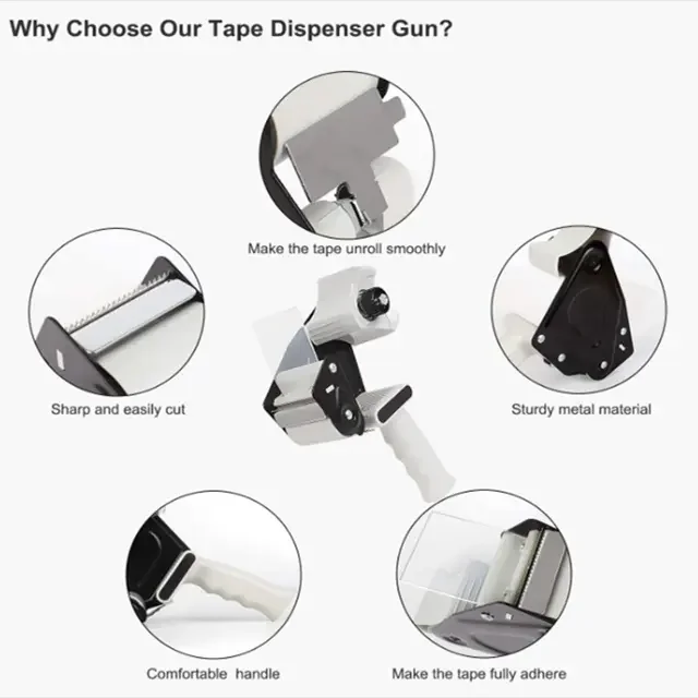HEAVY-DUTY HANDHELD PACKAGING TAPE GUN