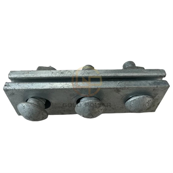 Aerial Pole Line Hardware Hot Dip Galvanized Carbon Steel Suspension Guy Clamp