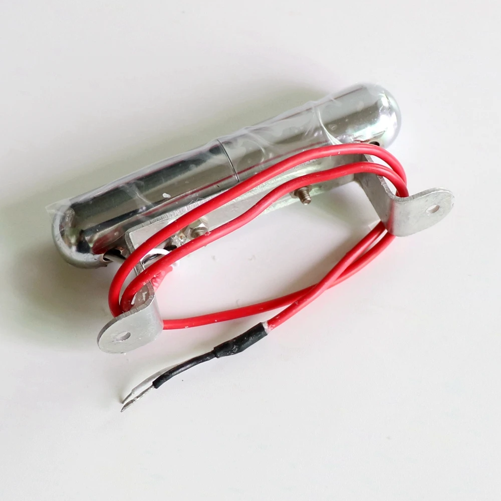 Donlis Chrome Tube Ceramic Lipstick Guitar Pickup for Single Coil Route With Aluminum Baseplate