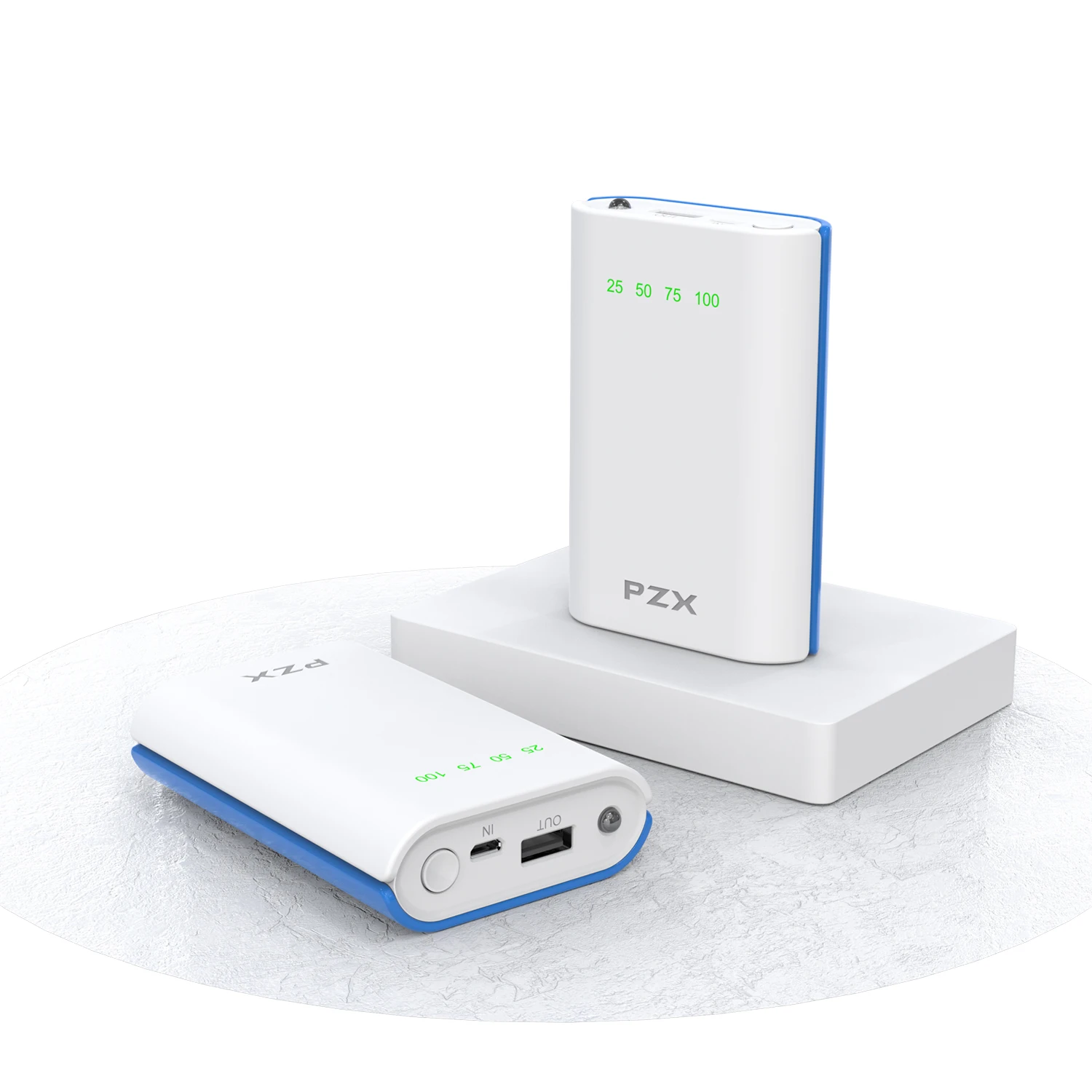 PZX C146 Mini Gift Warranty Pocket Power Bank Hot Selling 3600mah with LED Light Fashion Gift Powerbank In Stock