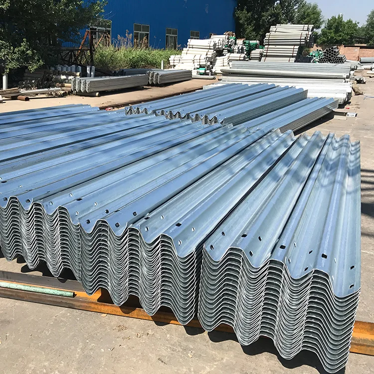 Road Barrier Traffic Safety For Guardrail Highway Hot Dipped Galvanized Steel Beam Highway Guardrail Crash Barrier Guardrail