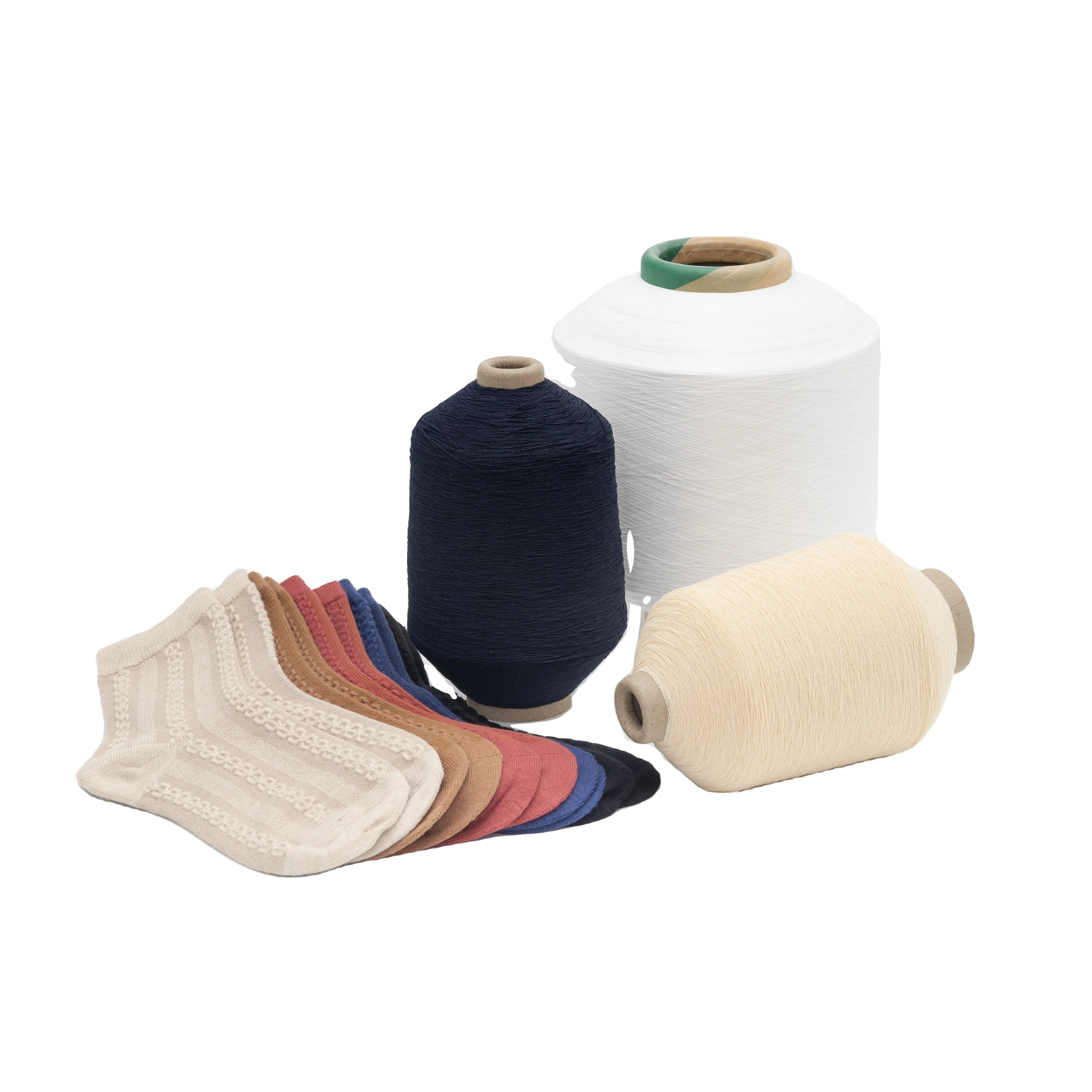 Durable Age-Resistant 90/75 180/75 Polyester 88% Spandex 12% Elastic Yarn for Knitting Anti-Aging Spandex Coated for Socks