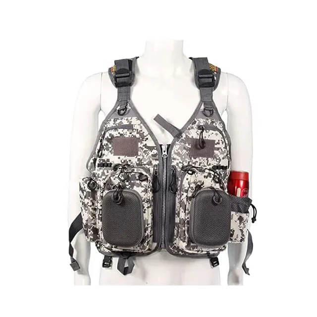 Kayak fishing life vest waterproof multi-pockets adjustable outdoor fishing vest for swimming sailing boating kayak floating