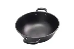 Черная термостойкая и не липкая чугунная кастрюля для тушения дома с гарантией качества