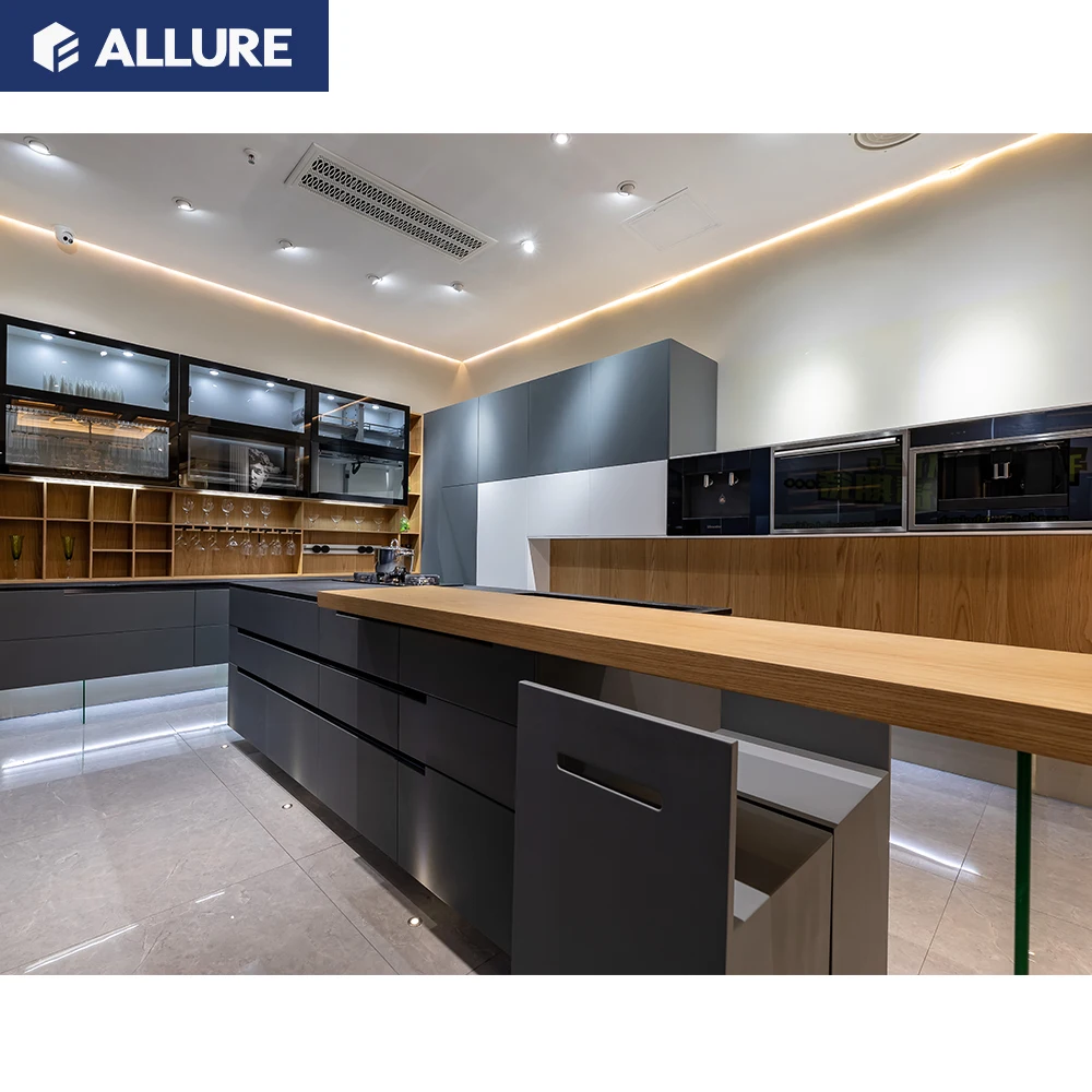 Allure Lacquer Or Finish Modern Design Acrylic Smart Custom Kitchen Cabinets Price China Small Kitchen Cabinet