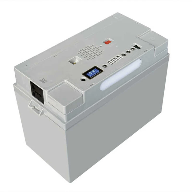 Deep Cycle Sealed Solar Panel Charged 12V 65ah LCD Voltage Display Portable Rechargeable Lead Acid Battery