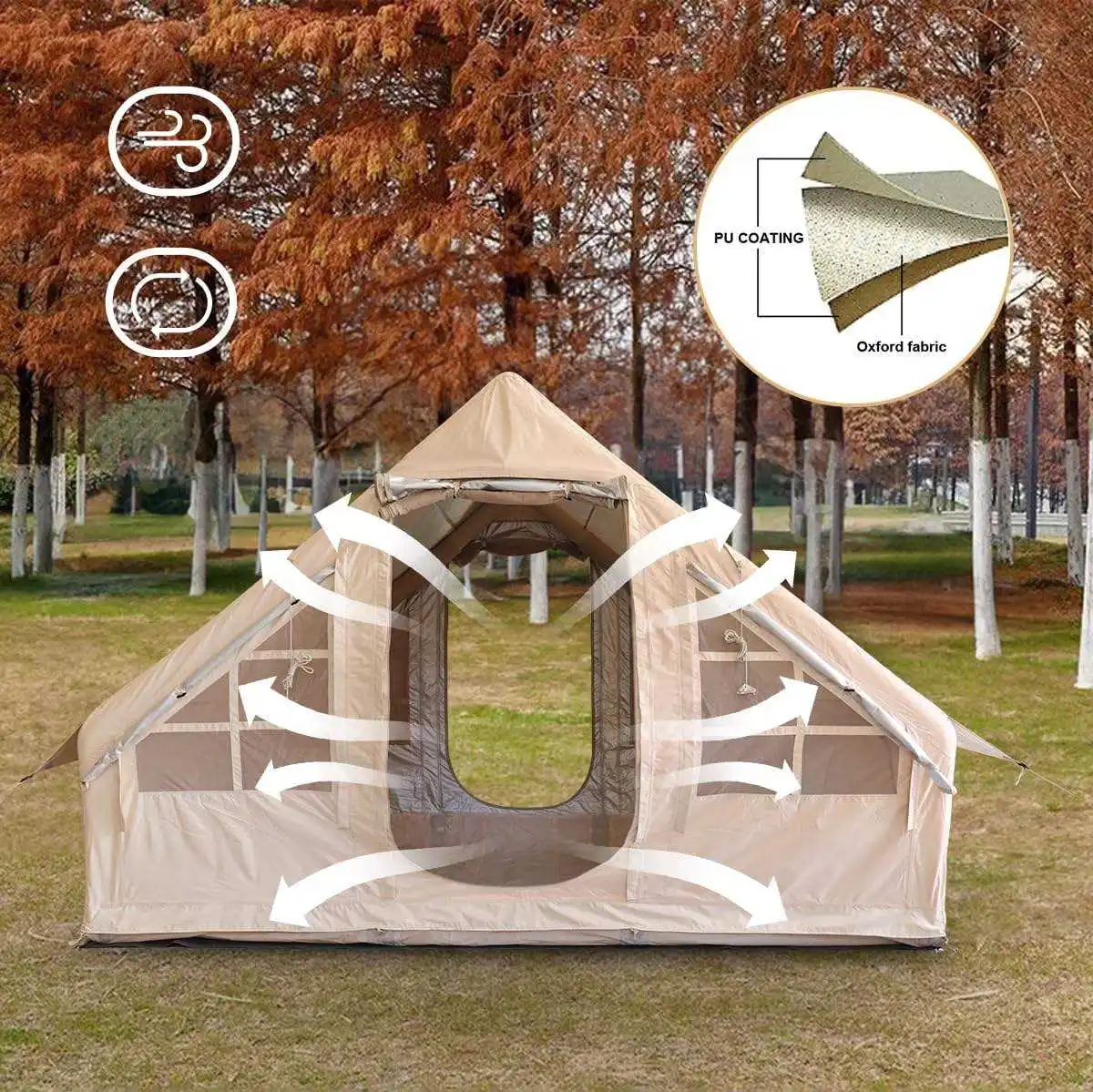 family 8 10 person blow up large en plein air blowup tent inflatable outdoor camping heavy duty inflatable house tent