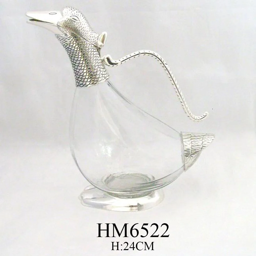 Glass decanters golden steel lace glass bottle vase perfume bottles with lid