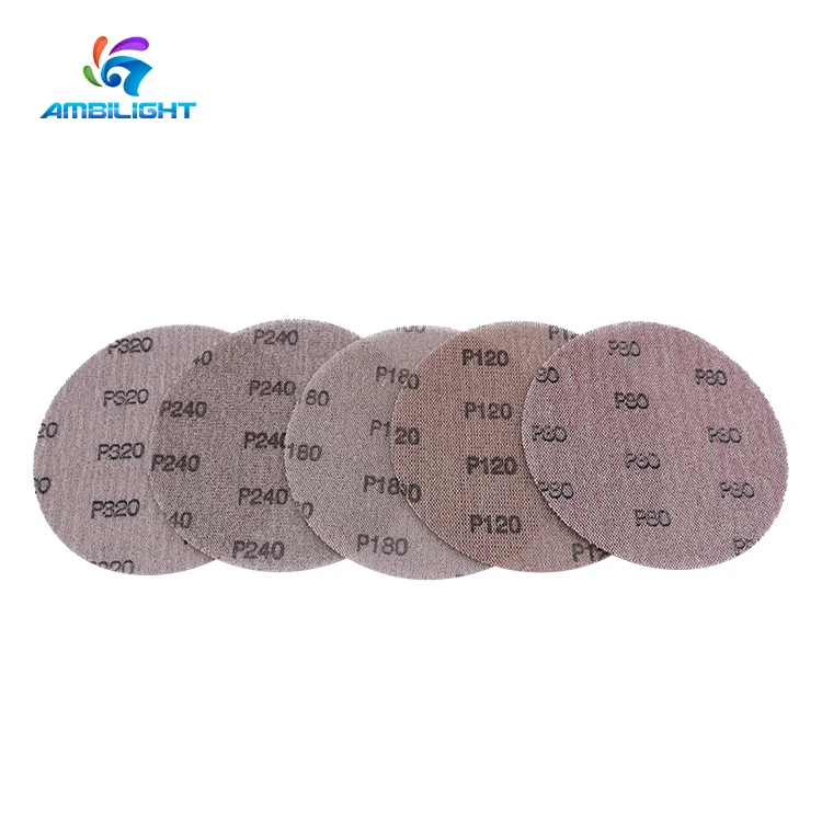 100pcs Mesh Sanding Discs Hook and Loop Abrasive Dust Free Anti Blocking Sharp Grinding Sandpaper