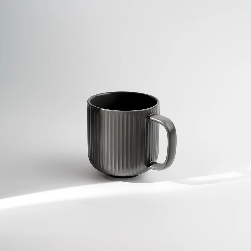Wholesale Bulk In Stock Plain Colored Stripe Porcelain Ceramic Mugs Cup Coffee Mugs with Handle