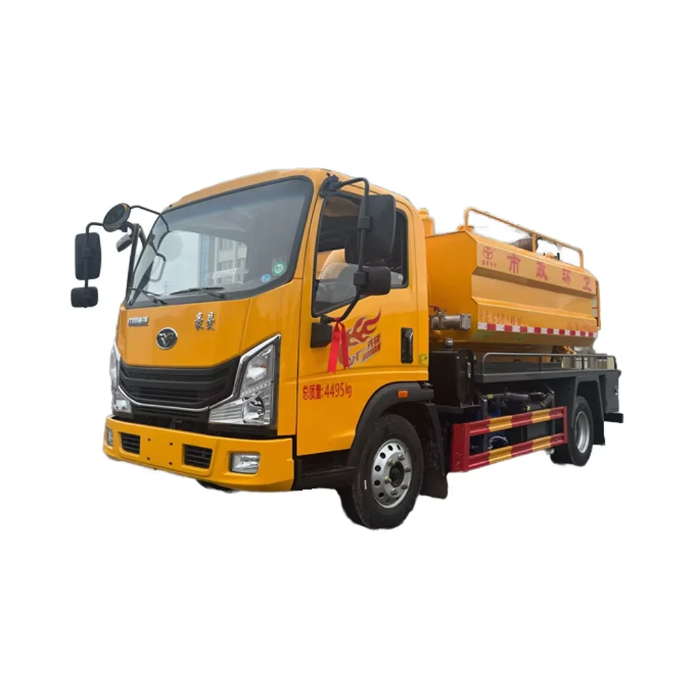 Heavy auto Hauman cleaning suction truck, manual transmission, with vacuum pump cleaning device