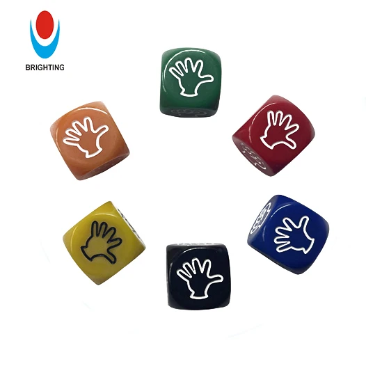 Resin Plastic Crystal Dice Professional Customize Acrylic for Board Game Dice 20mm  Colorful Color Customer Dice