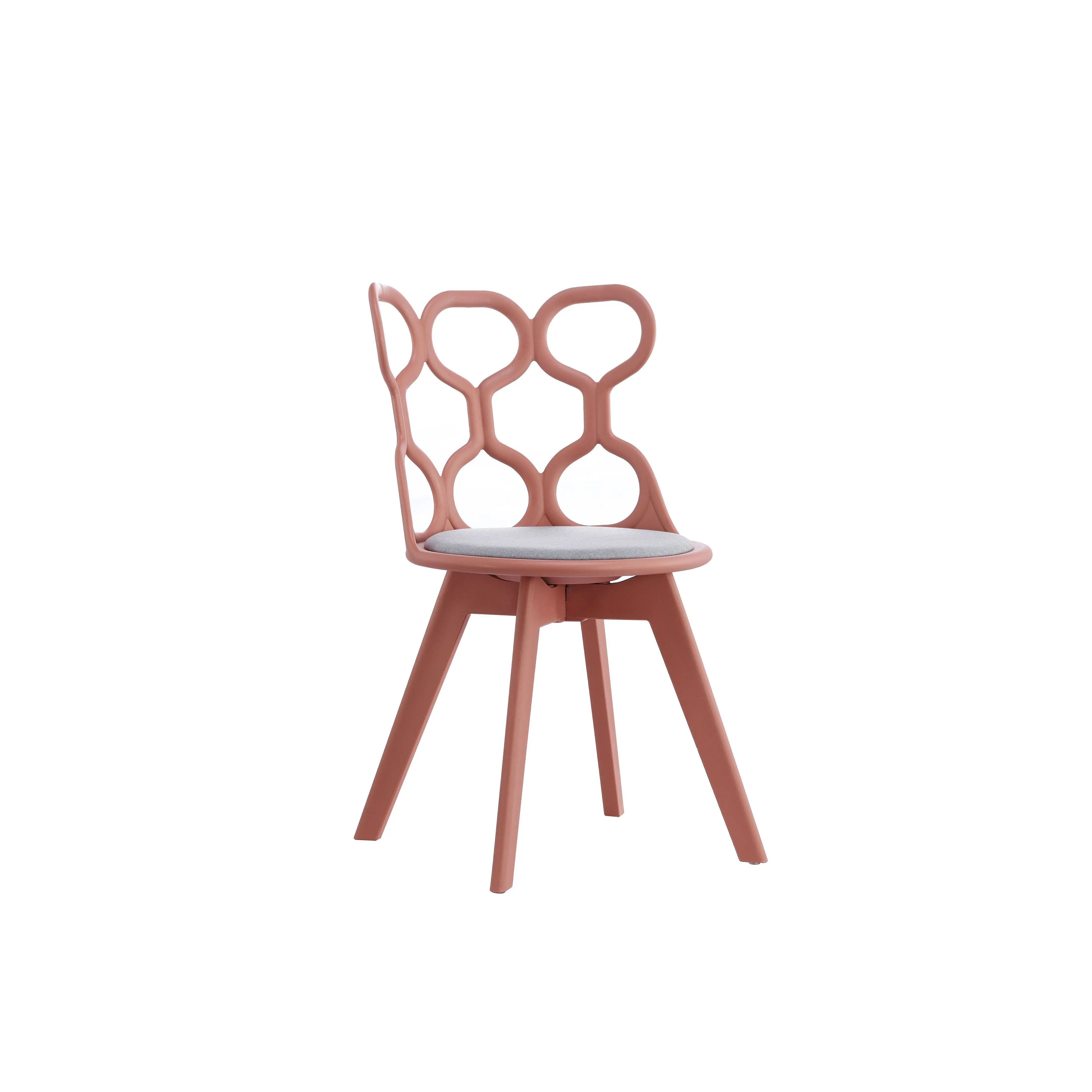 Дешево, Современная распродажа, современные дизайнерские кресла из полипропилена с ножками из Букового дерева и поролоновой подушкой в скандинавском стиле, для кафе, красоты