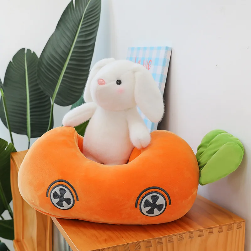 Odm Oem Cute Rabbit Doll Soft Cute Flying Radish Rabbit Doll Creative Car Radish Rabbit Plush Toys Can Sleep Lying Pillows