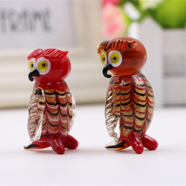 Lovely Home Desktop Decoration Unique Souvenir Small Gift Murano Glass Bird