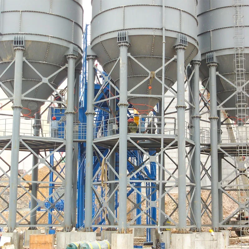 Ready mix concrete plant mobile portable steel bulk cement silo for cement