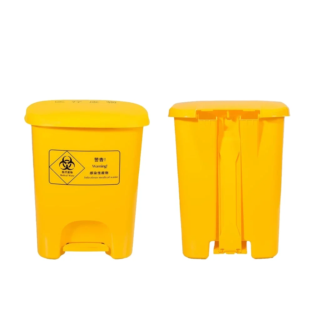New design big capacity recycle waste bins green plastic trash bin with wheels Trash can for hospital