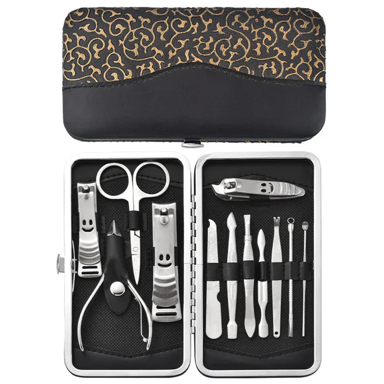 WELLFLYER MS-008-0 New Design 12 PCS Manicure Kit Manicure Set Professional Manicure Tools Set for Man and Woman