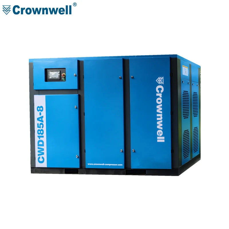185kw 250HP CWD185 Oil Injected Fix Speed Rotary Screw Air Compressor  Crownwell