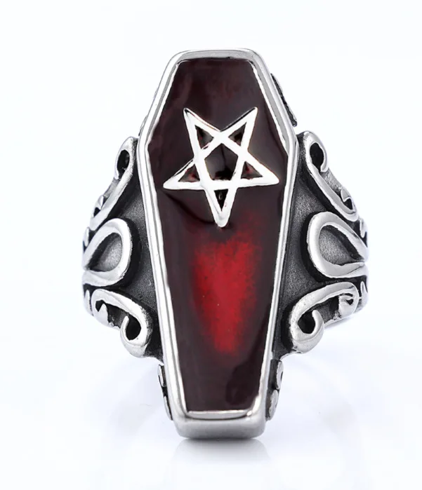 Hot Stainless Steel Ring Skull Collection Zombie Coffin Drip Rings for Men and Women