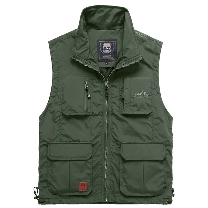 
FanLi Man Multi Function Vest Fishing Jacket Outdoor Sleeveless Jacket with Pockets 