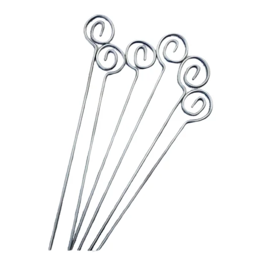 Skewers Cooking Knot End Metal Skewers BBQ Tools Stainless Steel Long Metal Barbecue Kebab Food Meat Grill Sticks