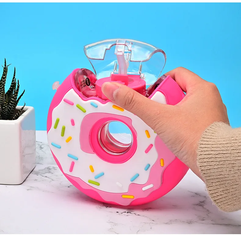 Water bottle Children Straw Cup Cute plastic cup Donuts style in bulk for baby