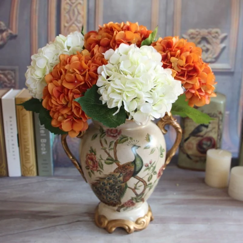  LF276 factory sale Cheap price Wholesale Artificial Silk Plastic Flower mini Hydrangea
