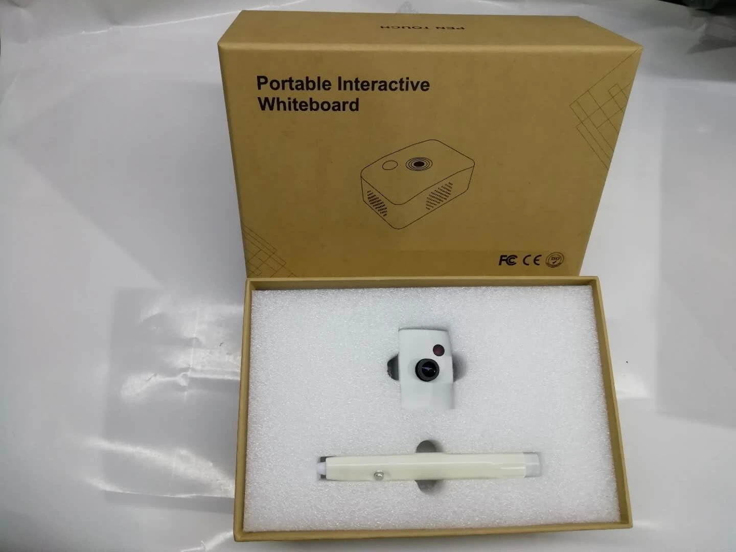 Портативная сенсорная ручка для интерактивного сенсорного экрана на обычной белой или плоской поверхности