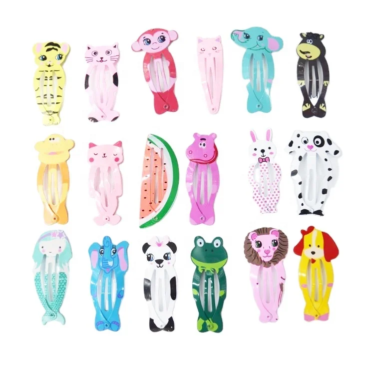 Girls Cartoon Printing  Hair Clips BB Clips  Snap Hairpins