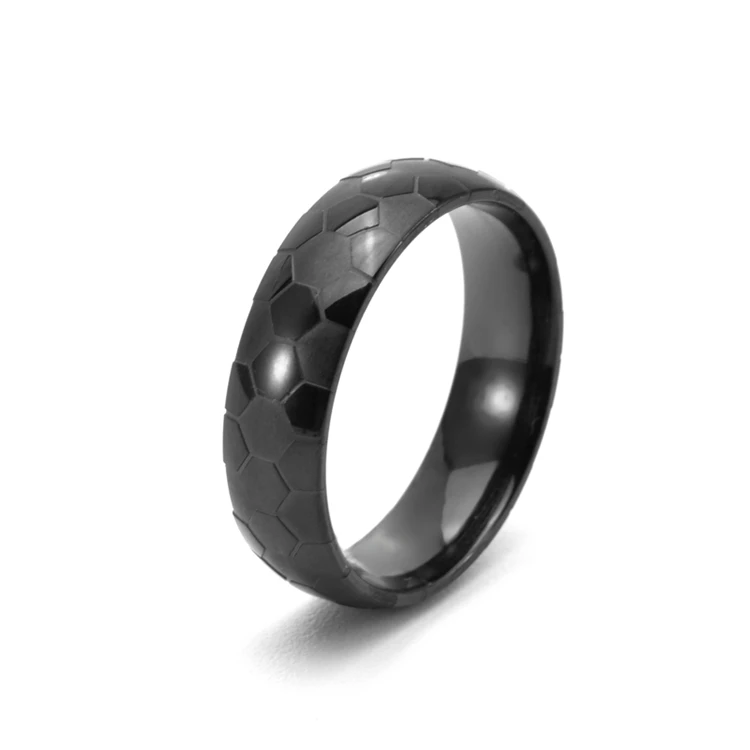 Custom Wholesale Non Tarnish Gold Plated Stainless Steel Football Sport Jewelry Manufacturer Modern Men Women  Finger Ring