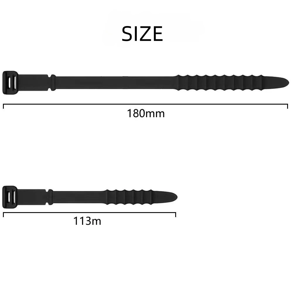 Eco Friendly Colorful Magic Cable Tie Silicone Wire Management Rubber Cable Ties Strap Band Manufacturer