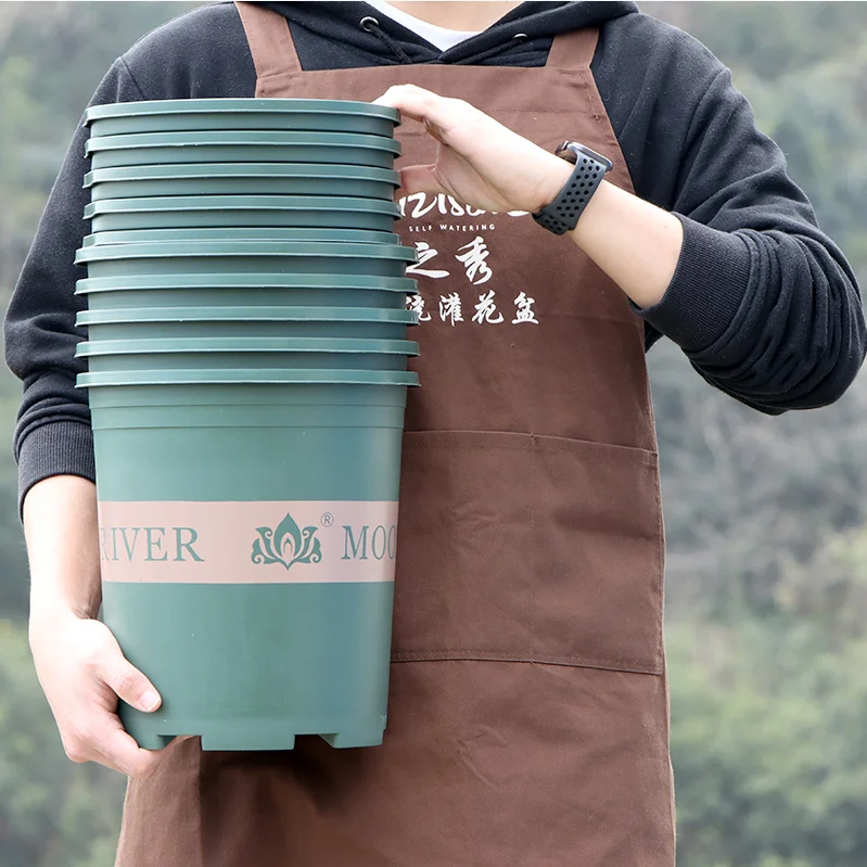Leizisure 6 8 10 Gallon plastic green flower pots & planter Net Pot Nursery Planting Container seeding box Indoor Outdoor